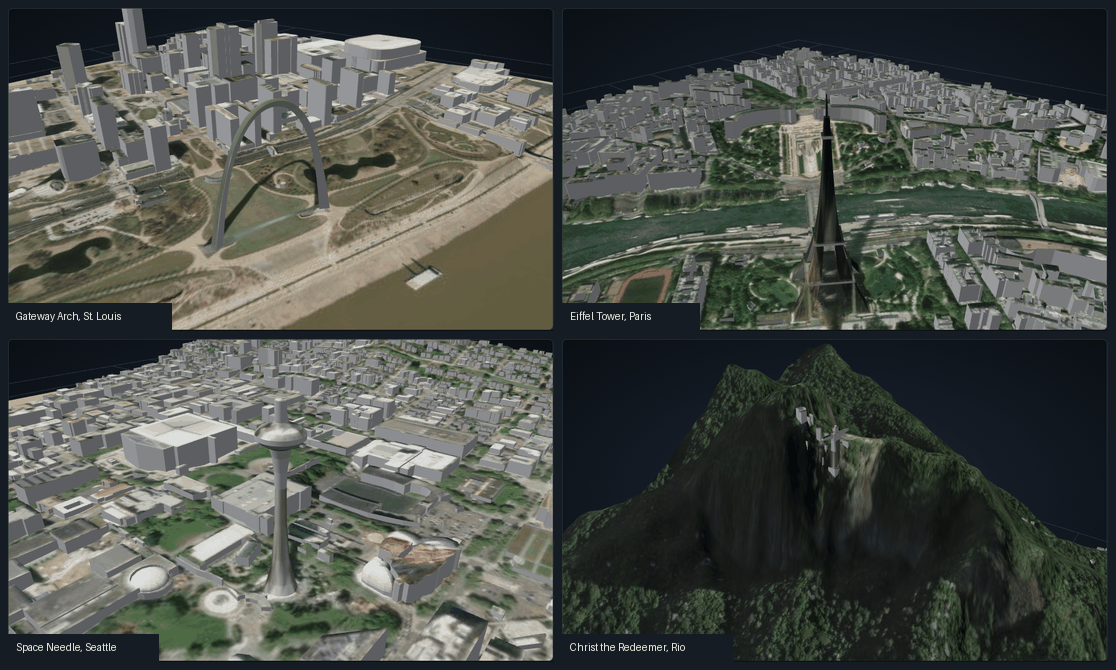 Landmarks as meshes